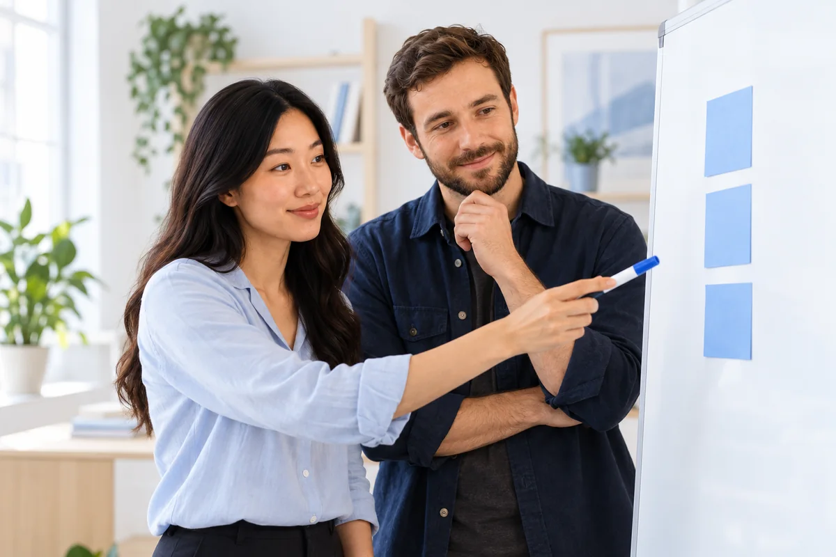 Taïs et Malo clarifient les priorités sur un tableau
